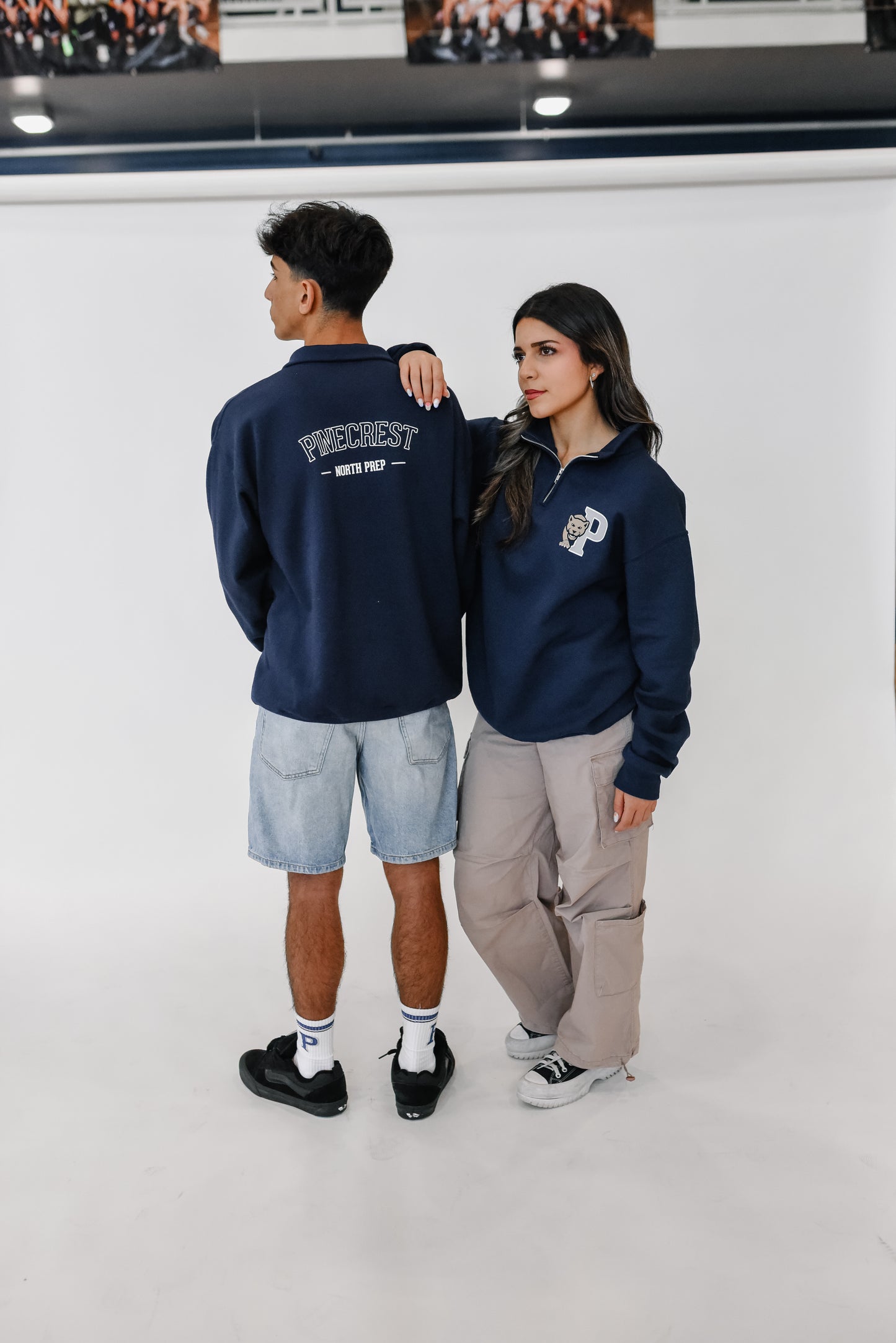 Quarter Zip Navy Sweatshirt